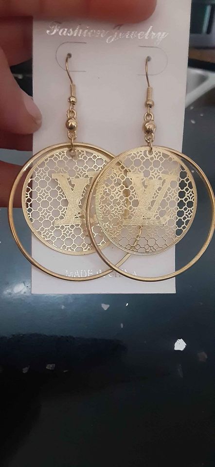 Gold Tone Dangle Earrings - Statement Fashion Jewelry