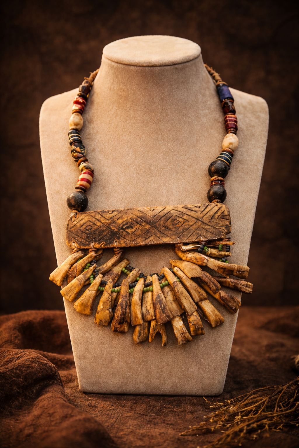 Handcrafted African-Inspired Statement Necklace ONE OFF - once it is gone, it’s gone.
