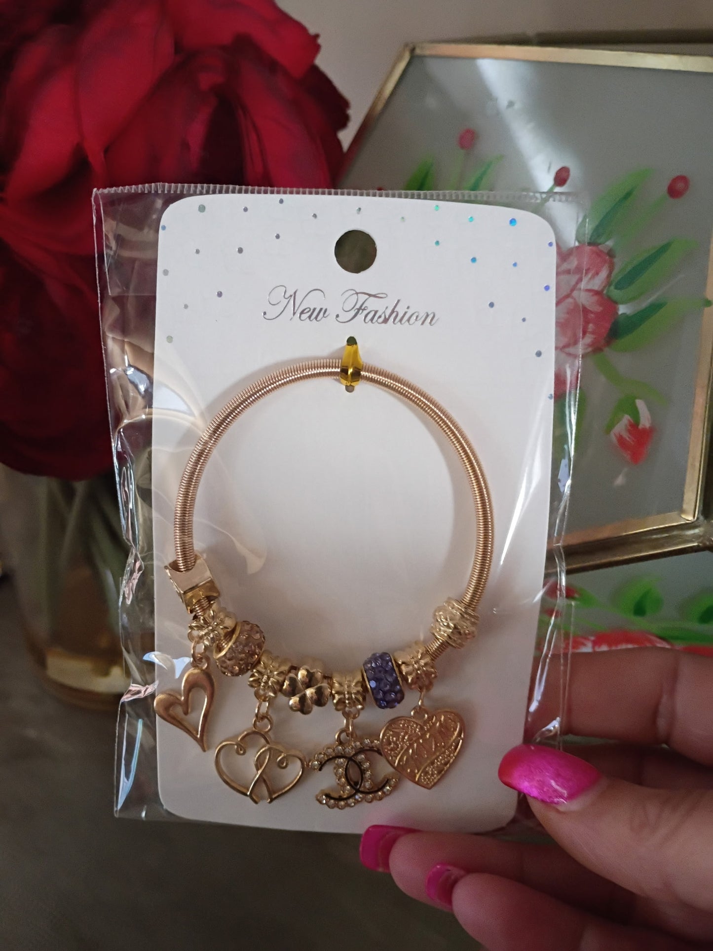 Gold-Tone Charm Bracelet