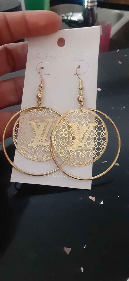 Gold Tone Dangle Earrings - Statement Fashion Jewelry