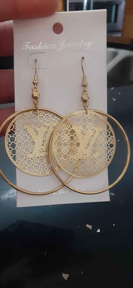 Gold Tone Dangle Earrings - Statement Fashion Jewelry