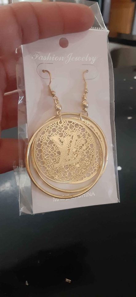 Gold Tone Dangle Earrings - Statement Fashion Jewelry