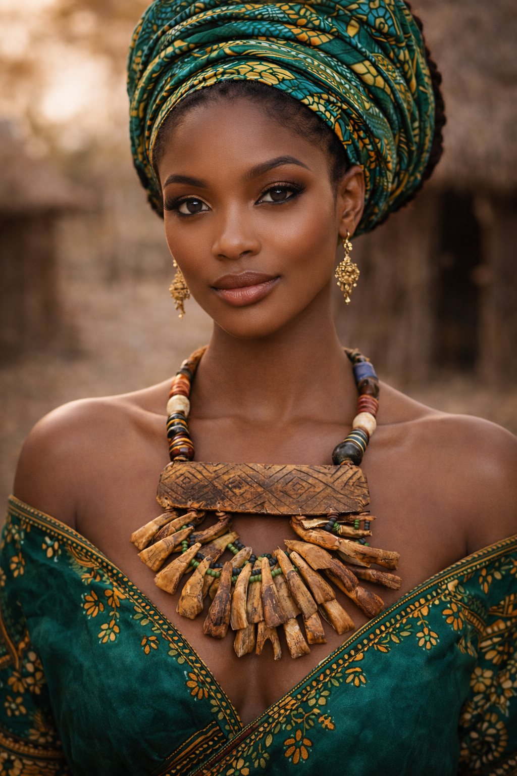 Handcrafted African-Inspired Statement Necklace ONE OFF - once it is gone, it’s gone.