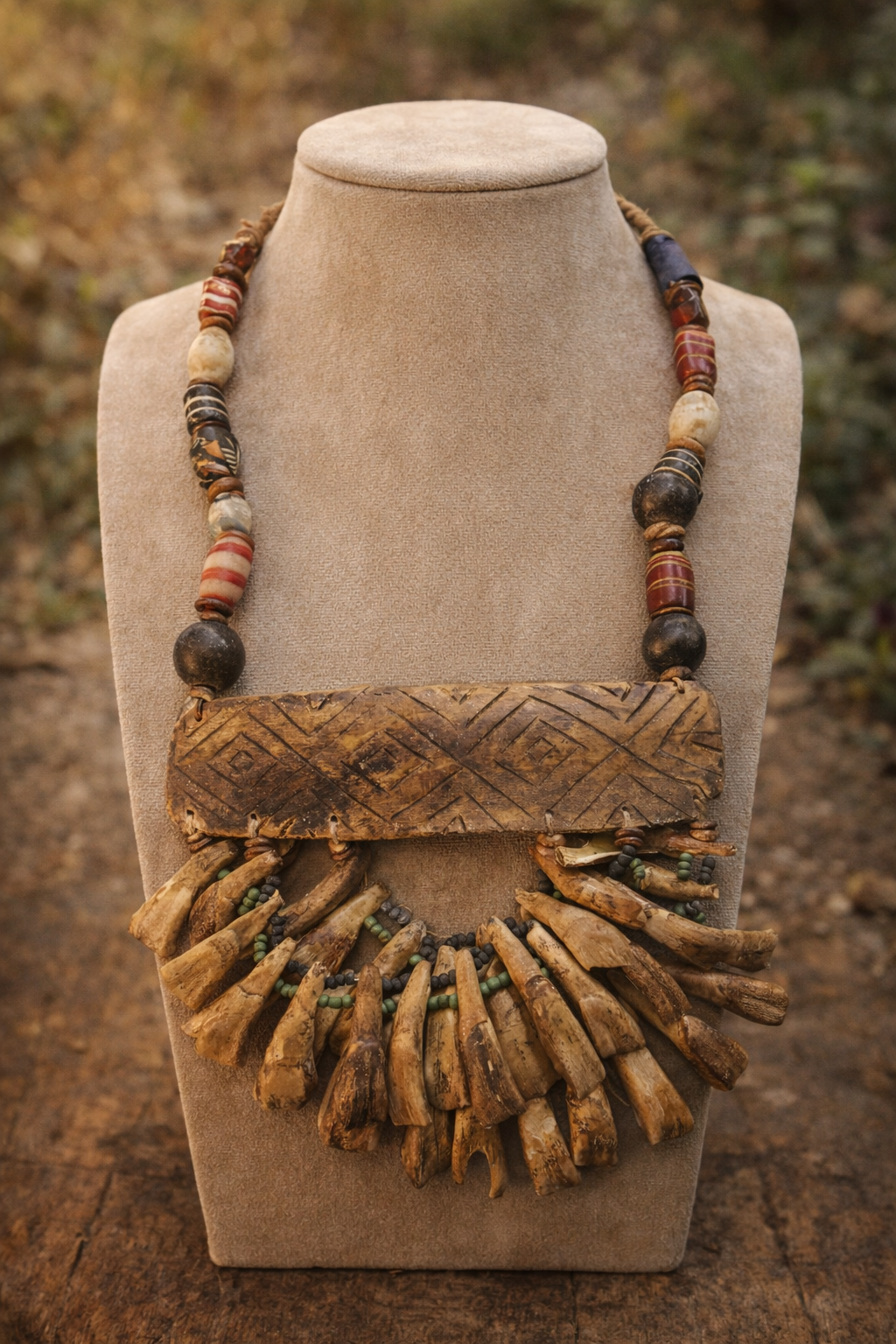 Handcrafted African-Inspired Statement Necklace ONE OFF - once it is gone, it’s gone.
