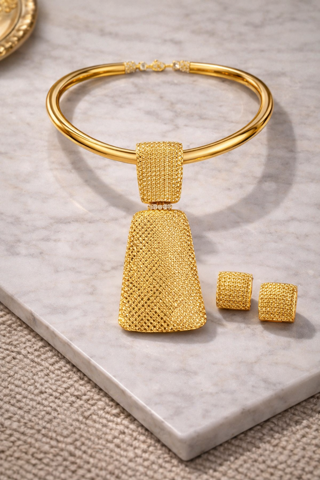 Bohemian Statement Gold Choker Set – Women’s Fashion Accessories