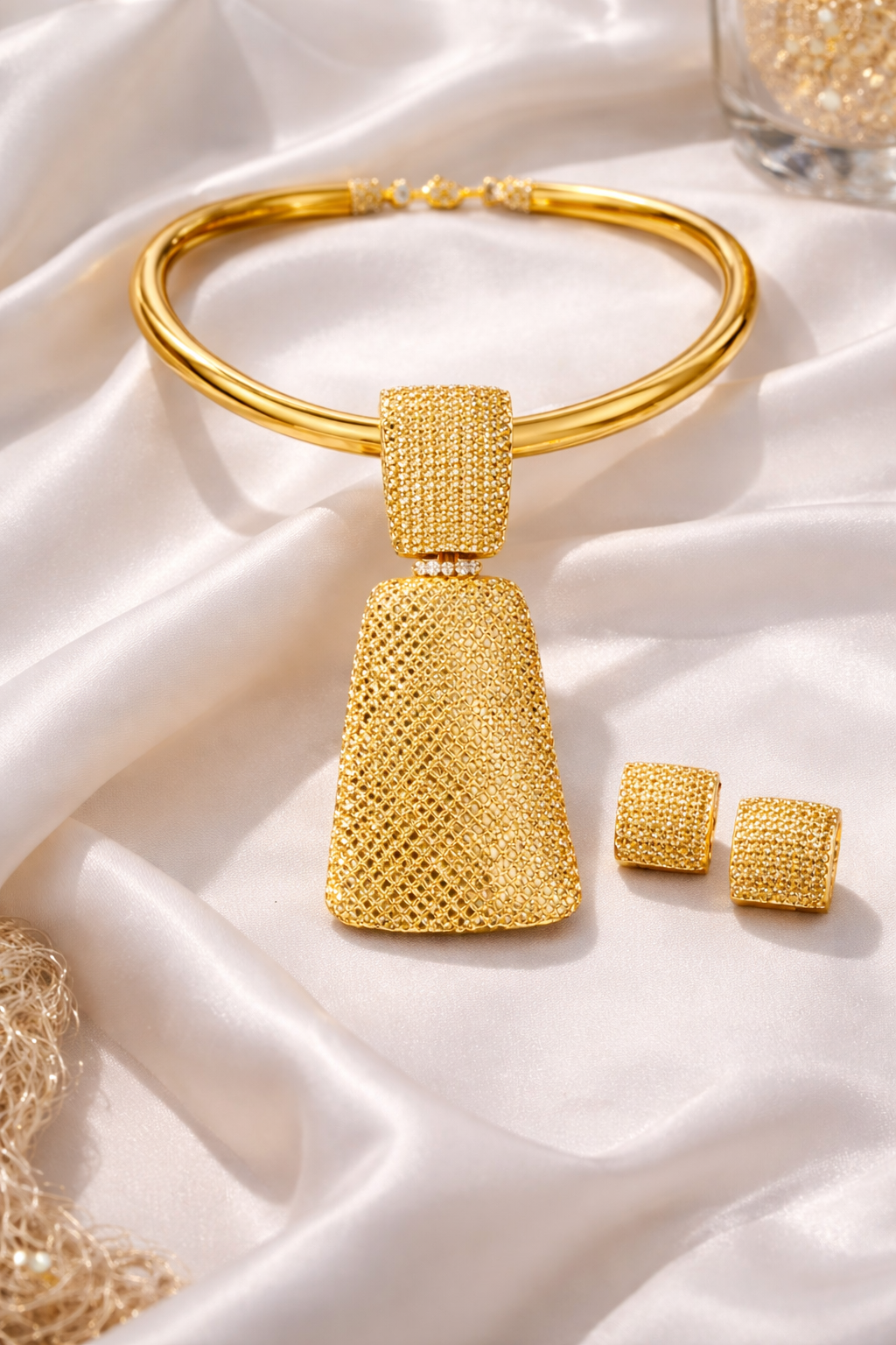 Bohemian Statement Gold Choker Set – Women’s Fashion Accessories