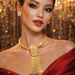 Bohemian Statement Gold Choker Set – Women’s Fashion Accessories