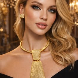 Bohemian Statement Gold Choker Set – Women’s Fashion Accessories