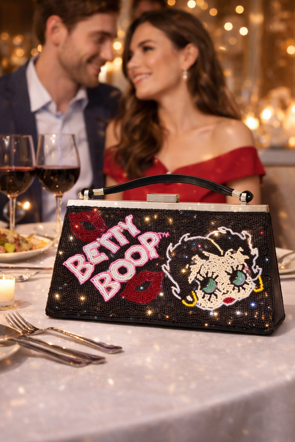 Hand-Beaded Betty Boop Clutch | Discontinued Collector Piece