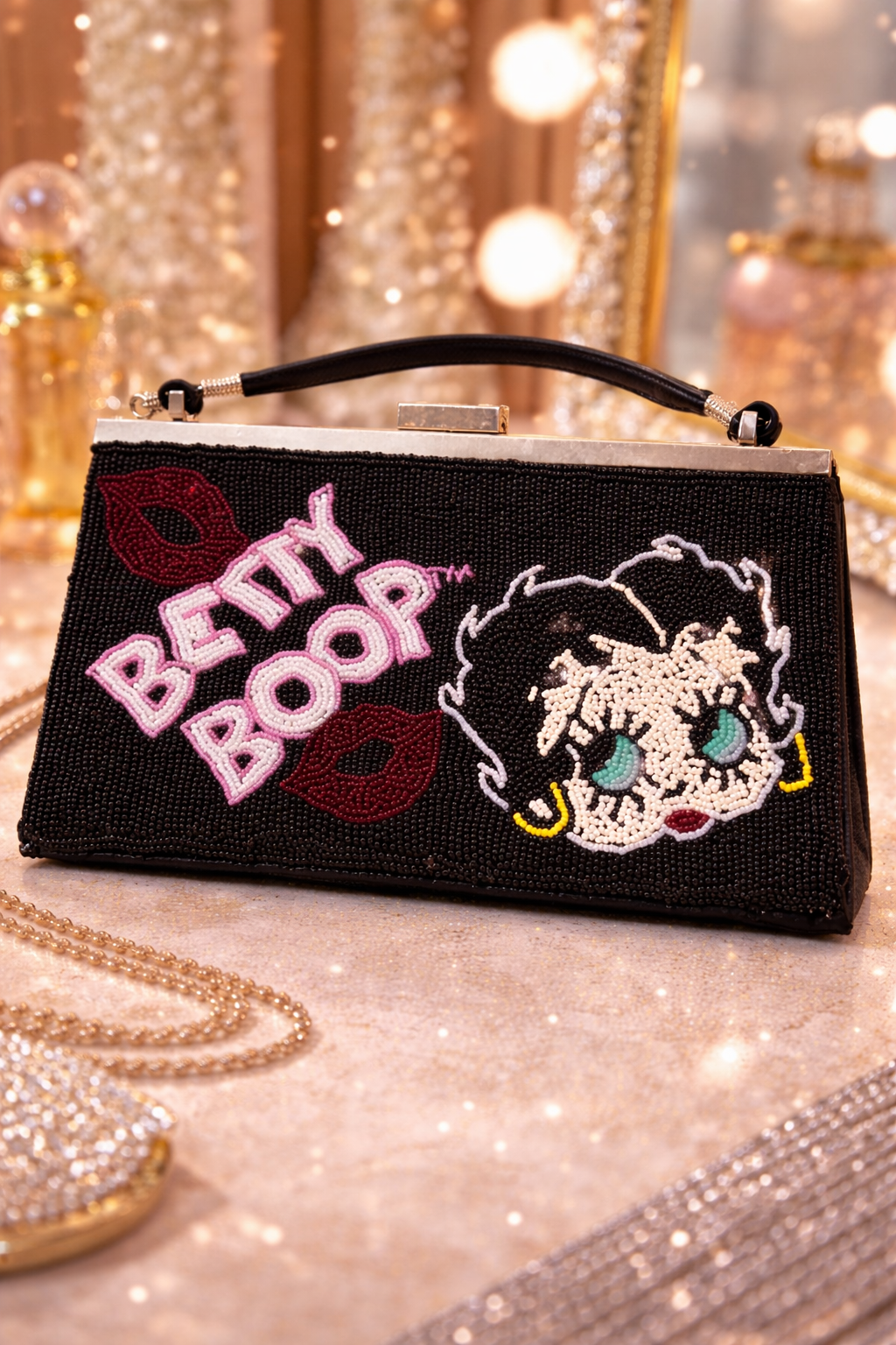 Hand-Beaded Betty Boop Clutch | Discontinued Collector Piece
