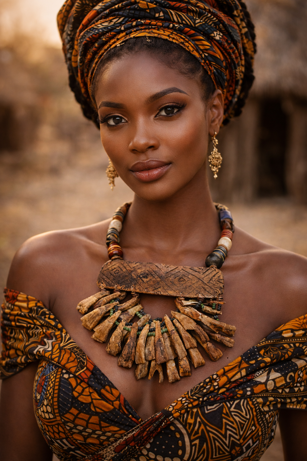 Handcrafted African-Inspired Statement Necklace ONE OFF - once it is gone, it’s gone.