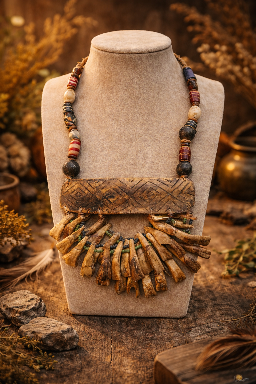 Handcrafted African-Inspired Statement Necklace ONE OFF - once it is gone, it’s gone.