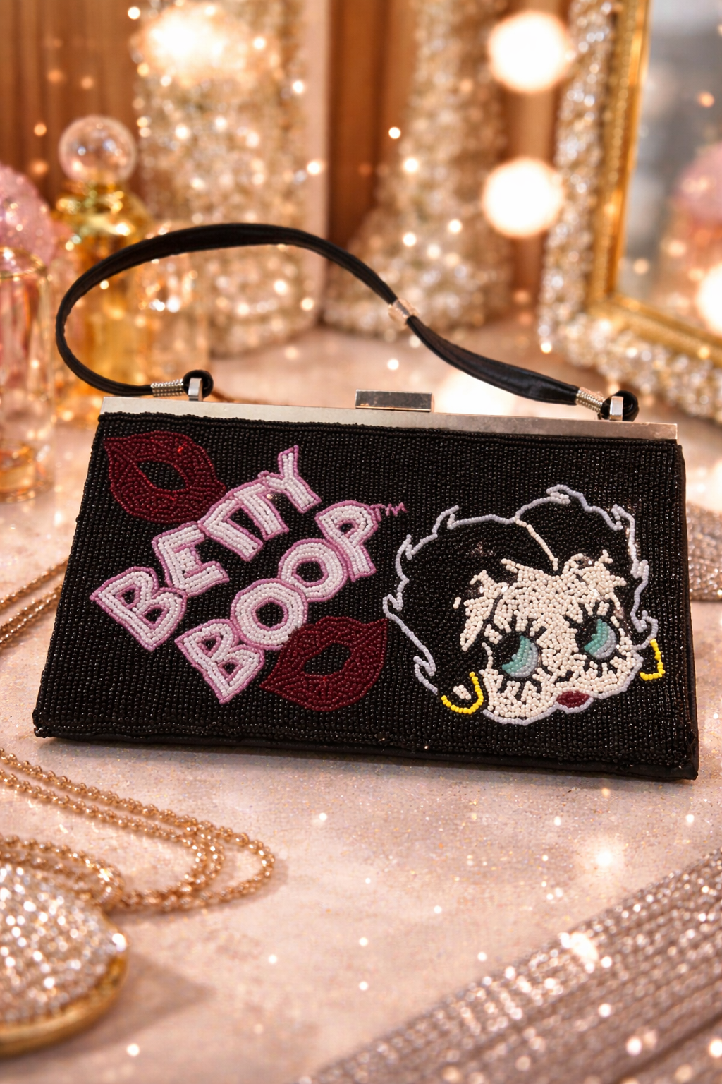 Hand-Beaded Betty Boop Clutch | Discontinued Collector Piece
