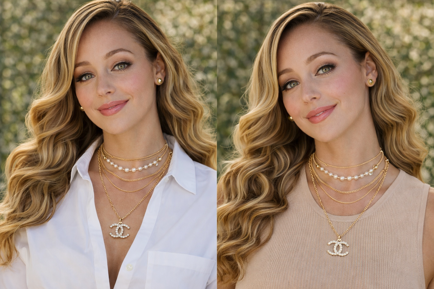 Layered Pearl & Gold Statement Pendant Necklace – Women’s Fashion Jewelry