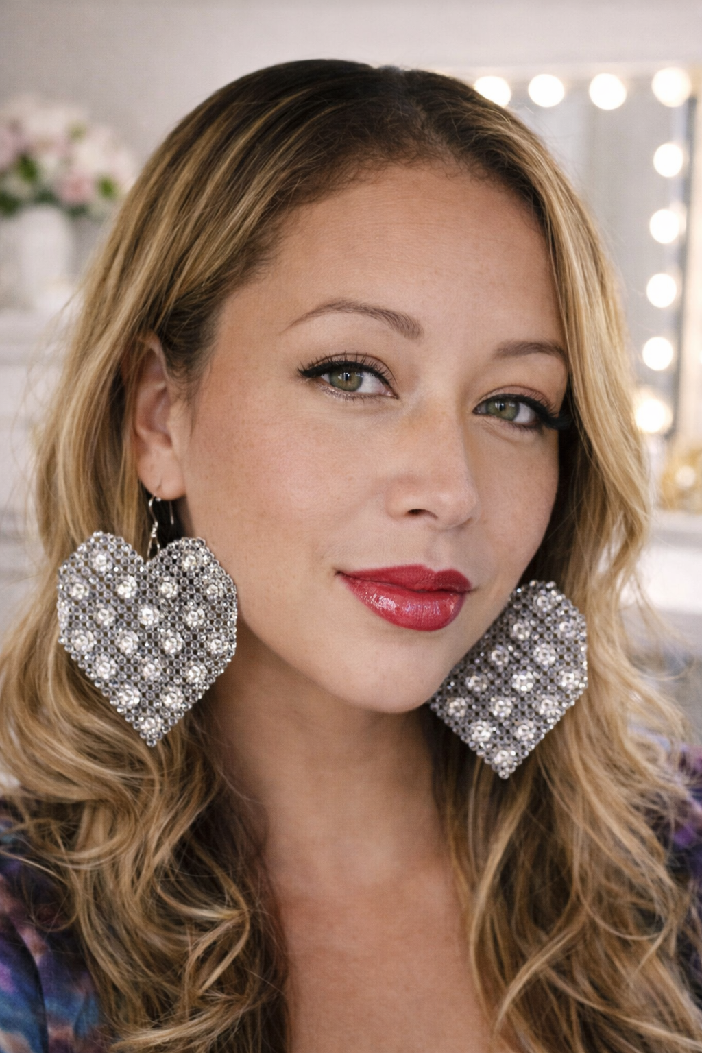 All Heart, No Apologies Rhinestone Earrings