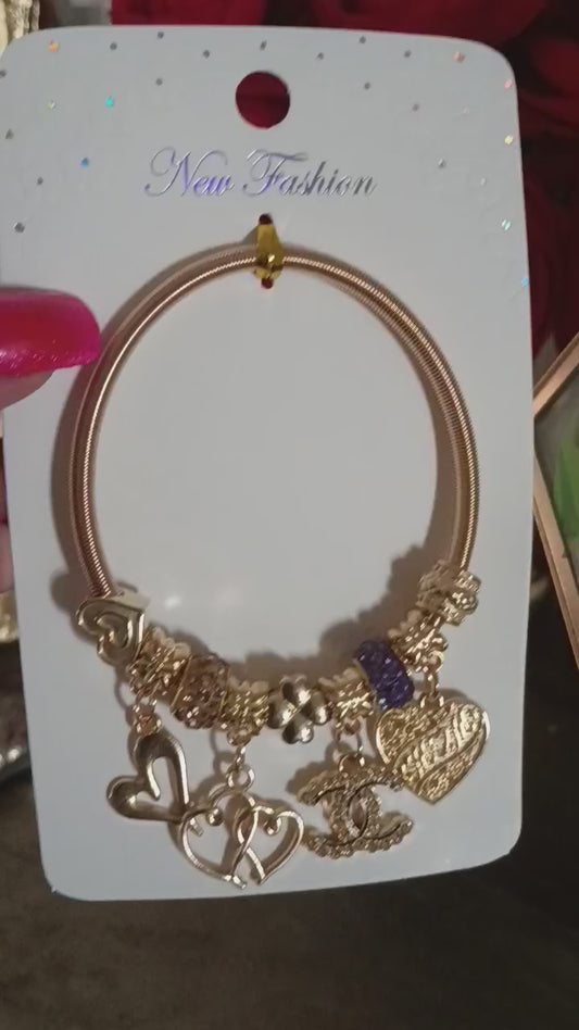 Gold-Tone Charm Bracelet